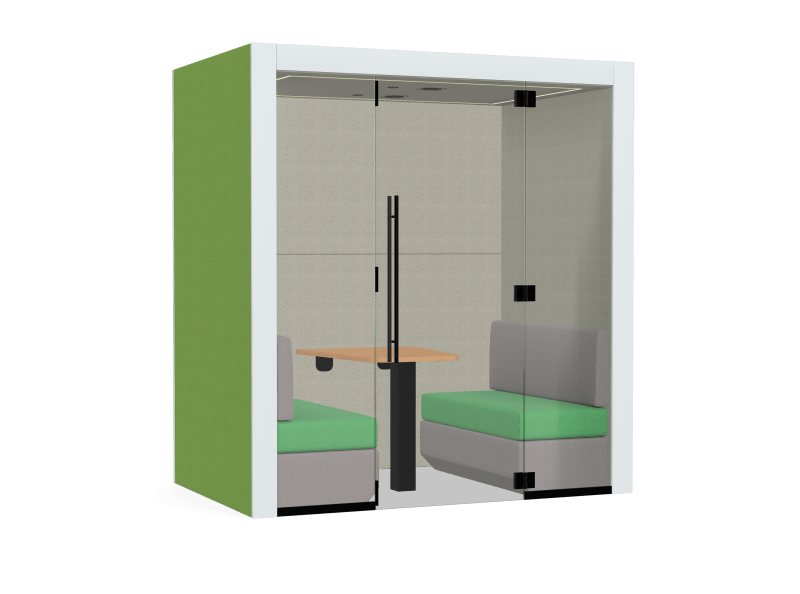 JDD Clara 4 Person Upholstered Workbooth - Image 1