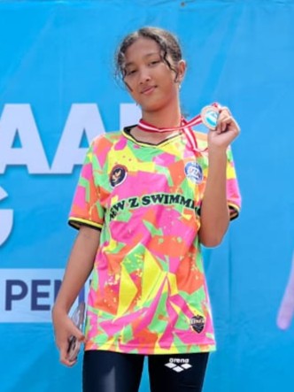 Foto Zahira, murid New Z Swimming