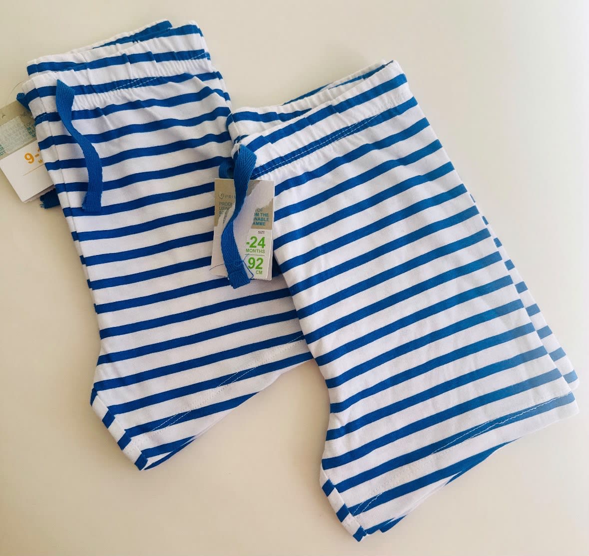 Shorts a rayas de algodón para niños
