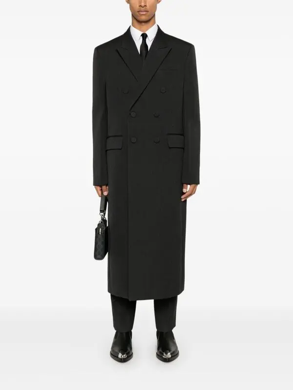 Gucci WOOL COAT WITH 'ANCORA' EMBROIDERY x150