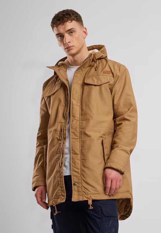Brandit Between-Seasons Parka 'Marsh Lake' in Sand