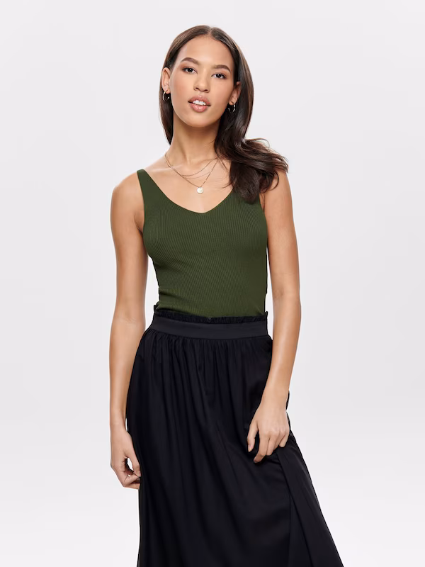 JDY Knitted Top 'Nanna' in Olive