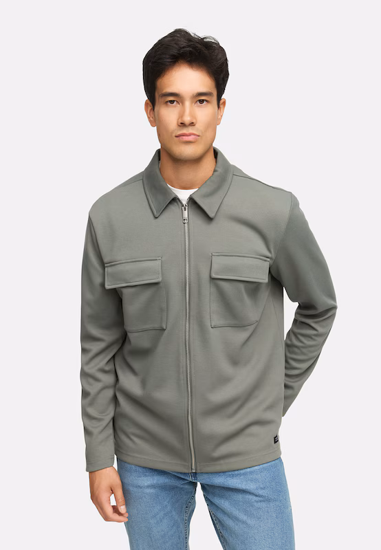 INDICODE JEANS Between-Season Jacket 'Nello' in Grey