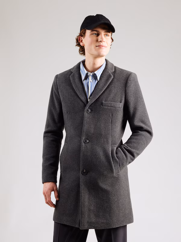 Only & Sons Between-Seasons Coat 'ONSJaylon' in Dark Grey