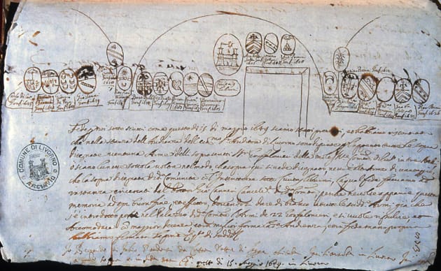 Stemmi gonfalonieri ASLI (1) - Carta - Prodotto di carta - Grafia