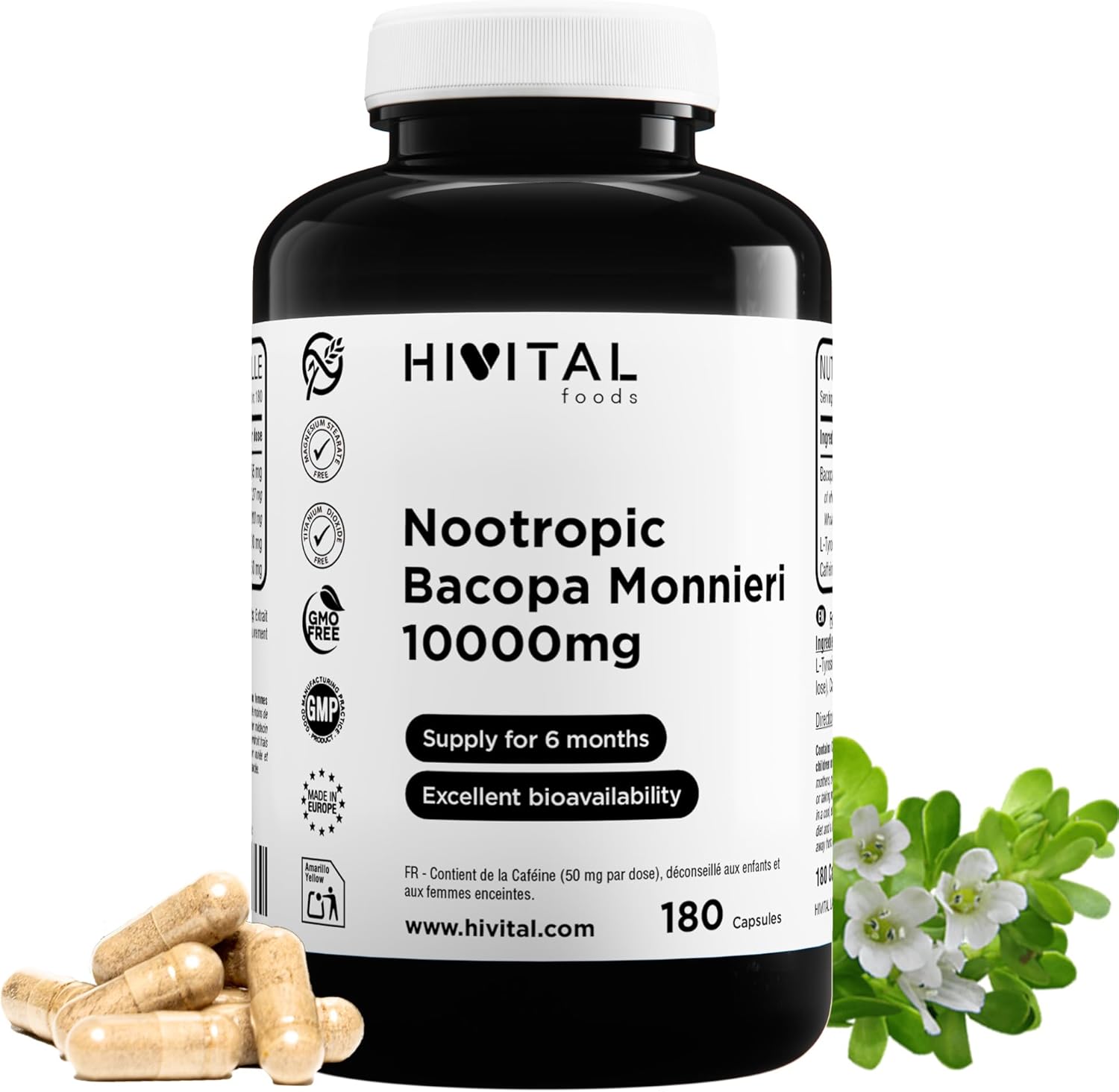 Nootropique Bacopa Monnieri Mg