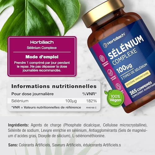 Vue 3 de Selenium Mcg Comprimes Vegan
