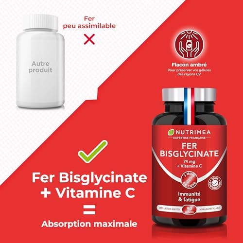 Vue 3 de Fer Bisglycinate Vitamine
