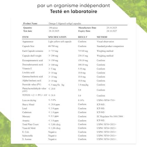 Vue 6 de Omega Vegan Dhuile Dalgue