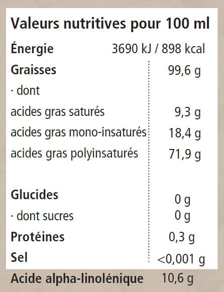 Vue 2 de Huile De Noix Bio