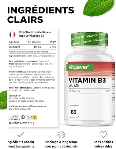 Vue 5 de Vitamine Niacine Mg