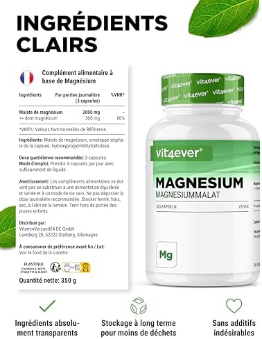 Vue 5 de Malate De Magnesium Gelules
