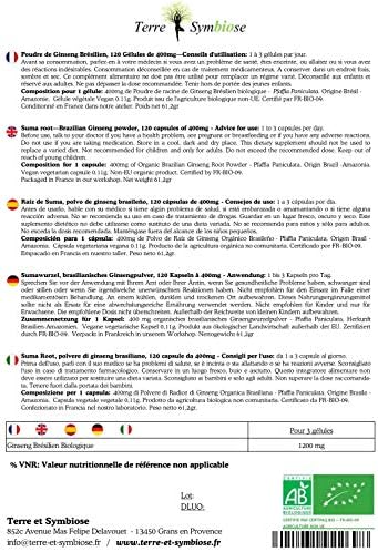 Vue 3 de Ginseng Bresilien Bio Gelules