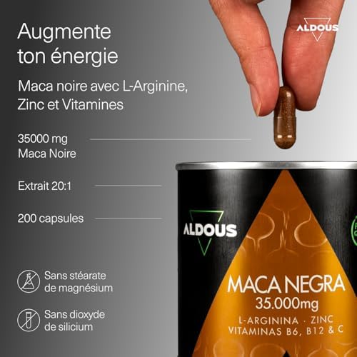 Vue 2 de Maca Noire Mg Gelules