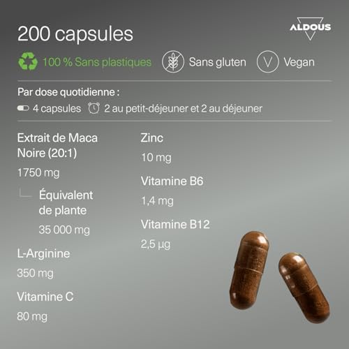 Vue 3 de Maca Noire Mg Gelules