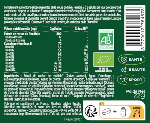 Vue 3 de Nutri Co Rhodiola Rosea