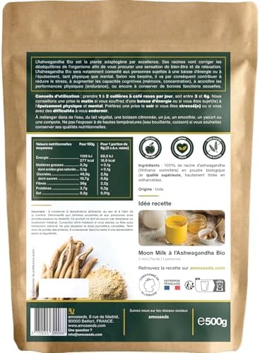 Vue 6 de Ashwagandha En Poudre Bio