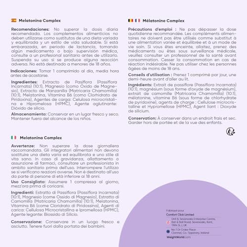 Vue 5 de Melatonine Mg Comprimes Vegan