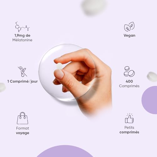 Vue 7 de Melatonine Mg Comprimes Vegan