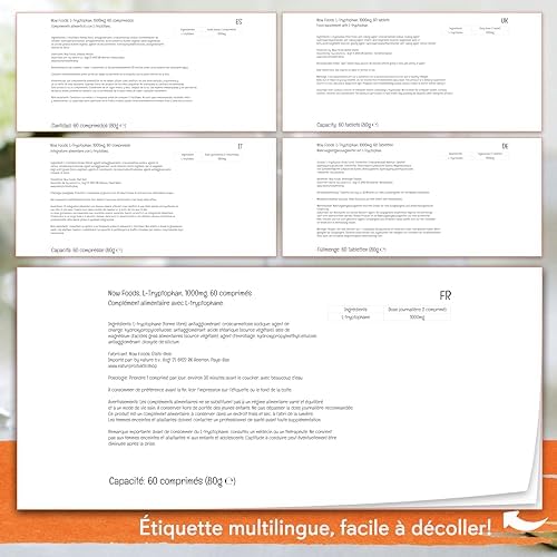 Vue 4 de Now Foods Ltryptophan Mg