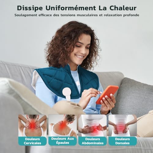 Vue 2 de Coussin Chauffant Cervical Electrique