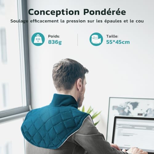 Vue 3 de Coussin Chauffant Cervical Electrique