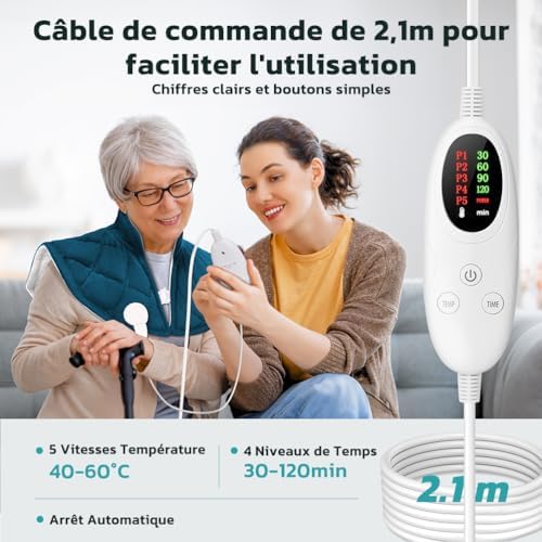 Vue 4 de Coussin Chauffant Cervical Electrique