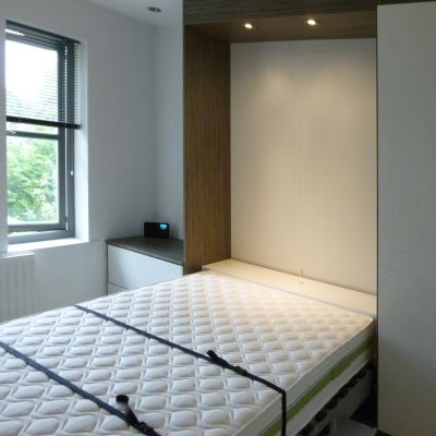 foldaway bed in wardrobe