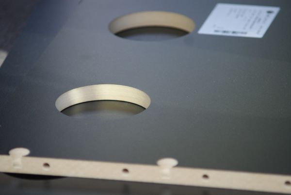 The CNC machining process produces crisp cutouts