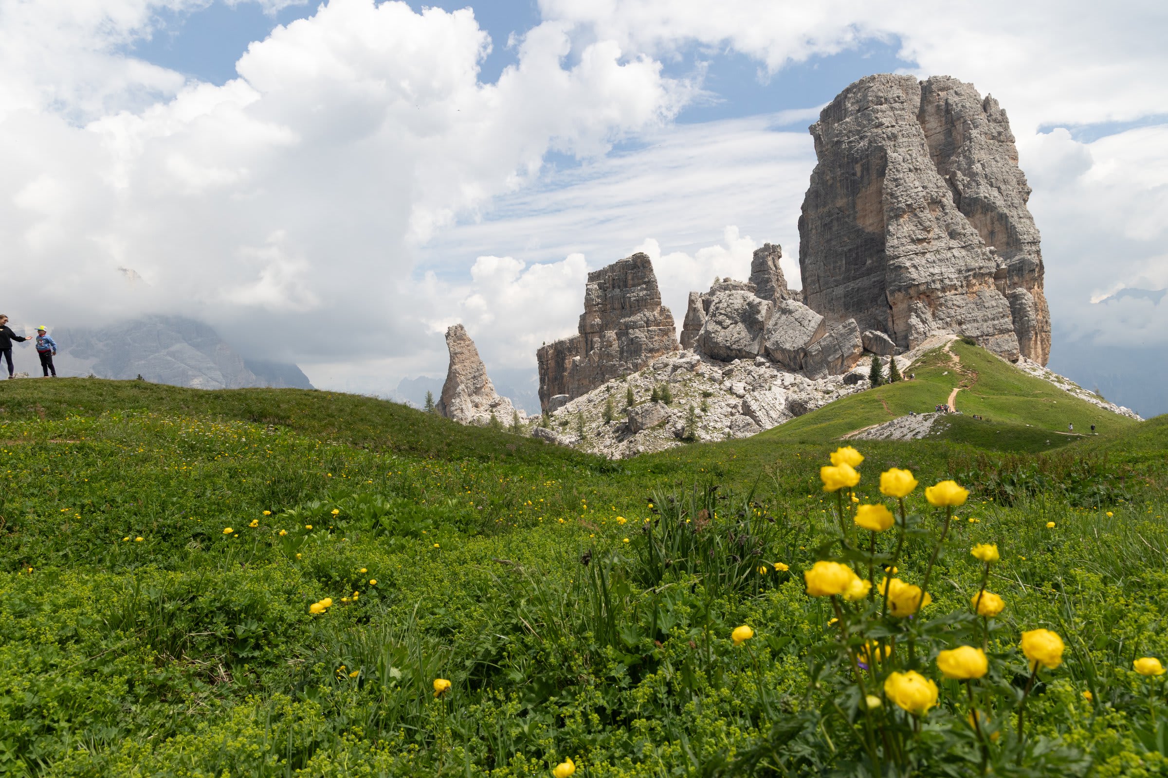 Morning view from the meadow as we began our hike toward Cinque Torri6