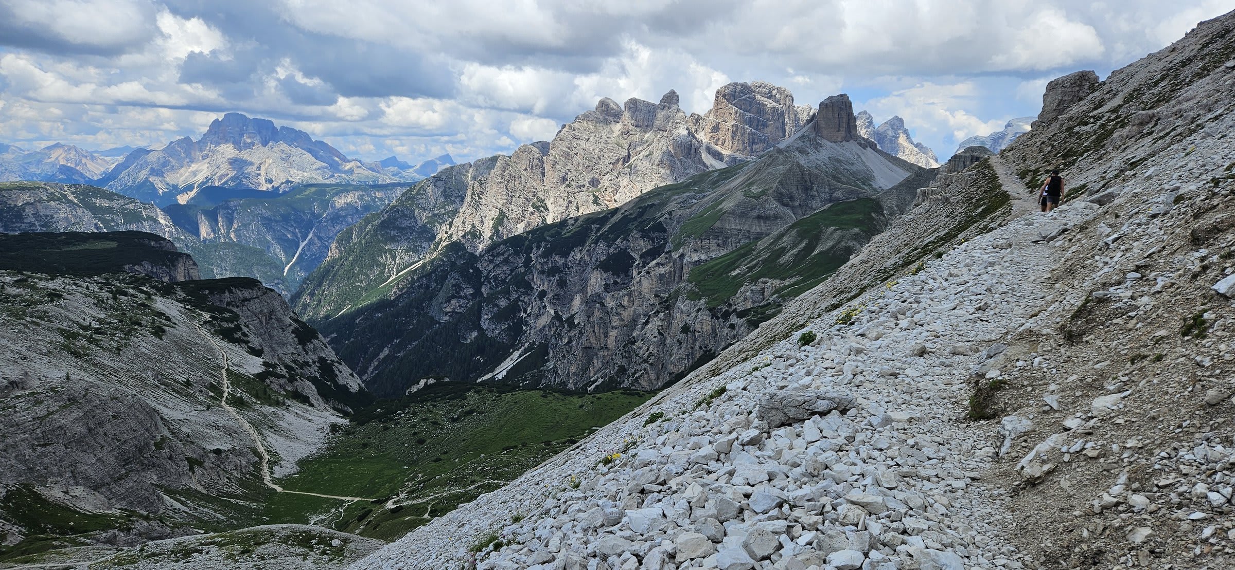 The winding road leading up to Tre Cime di Lavaredo with dramatic Dolomite peaks in the background9