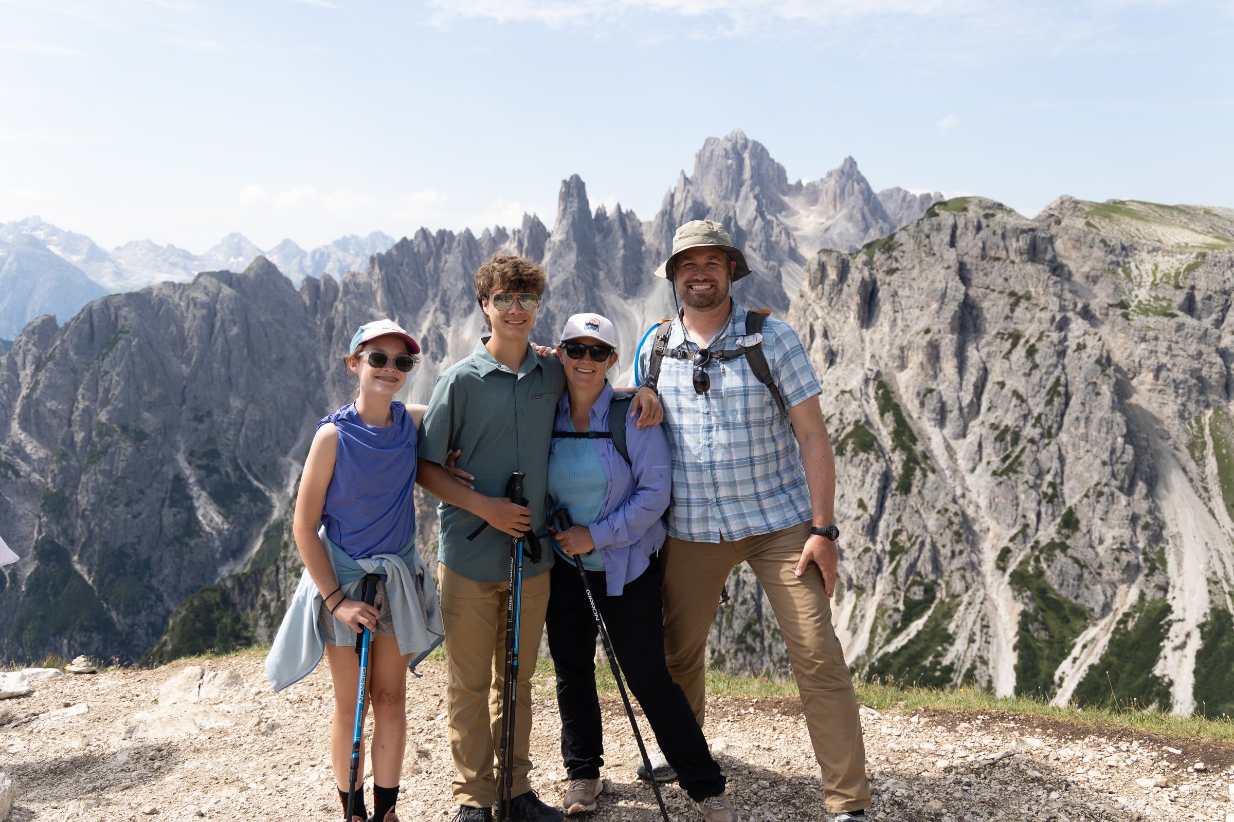 The winding road leading up to Tre Cime di Lavaredo with dramatic Dolomite peaks in the background2
