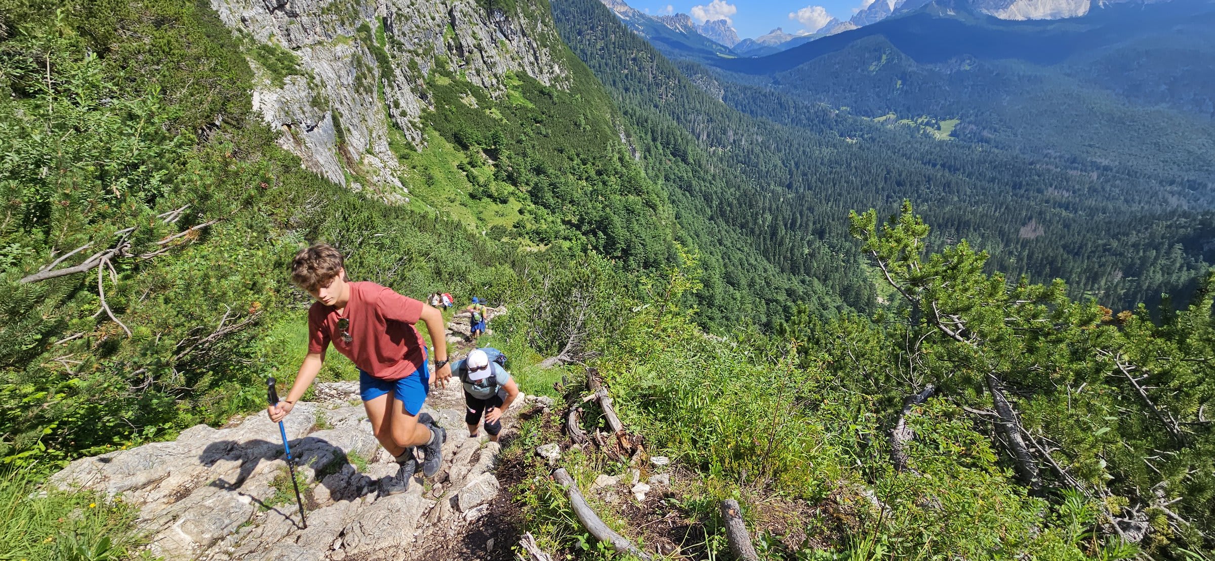 Rocky section where the trail begins its steep ascent