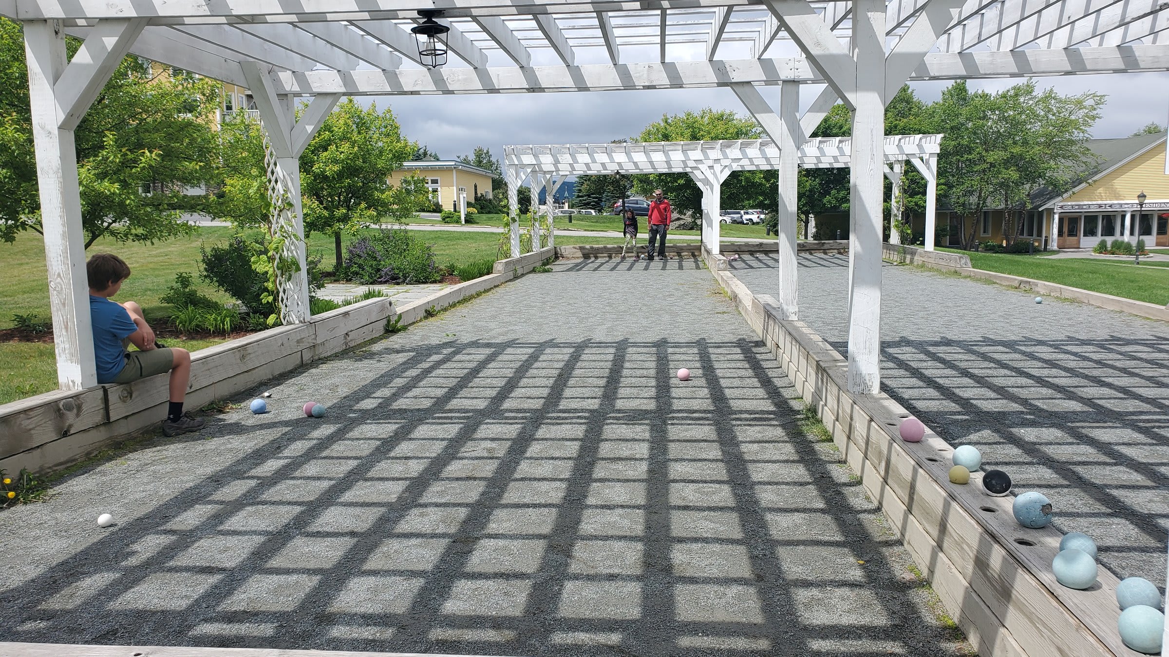 Bocce courts on the resort grounds