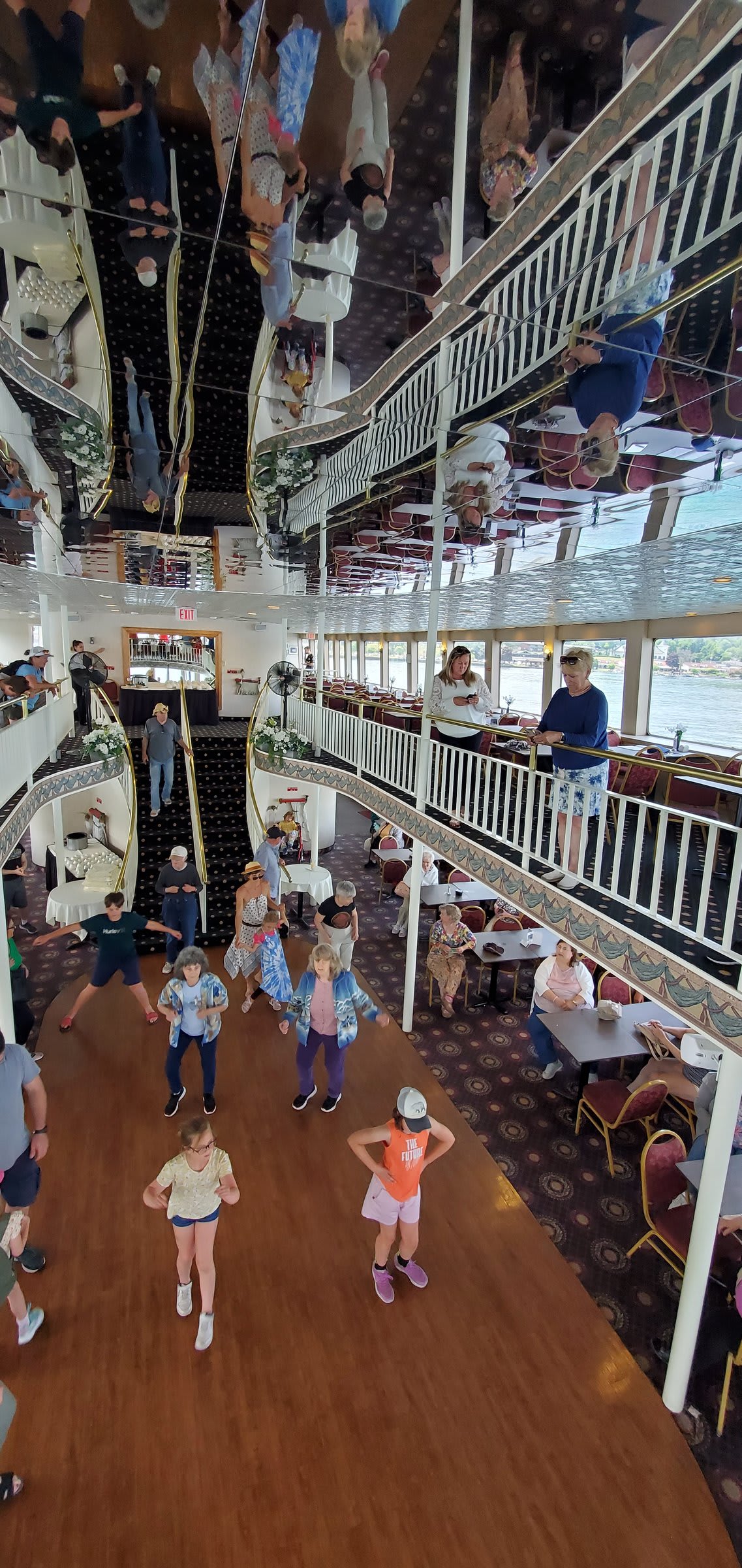 Lake George Steamboat cruise on the water at sunset