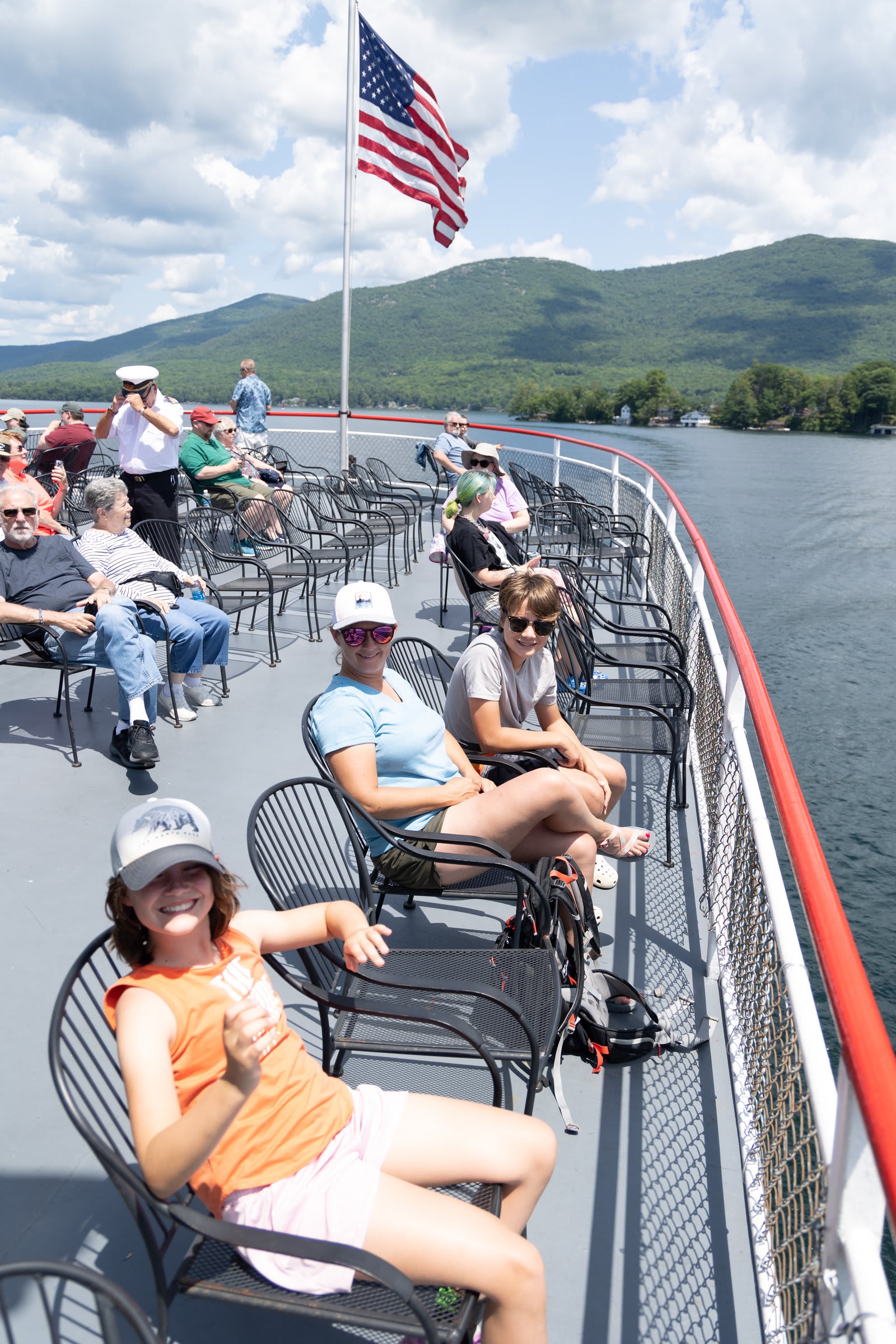Beach time at Lake George with sandy shoreline