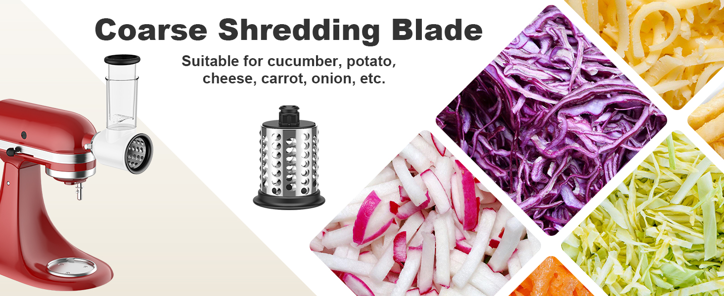 Slicer Shredder Attachment for KitchenAid Stand Mixers, Vegetable for  Kitchenaid, Cheese Grater by Gvode