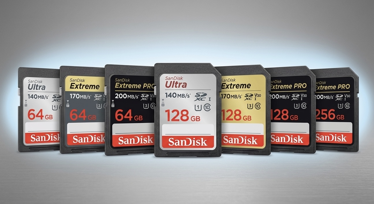 SanDisk 64GB,128,256 SD Card
