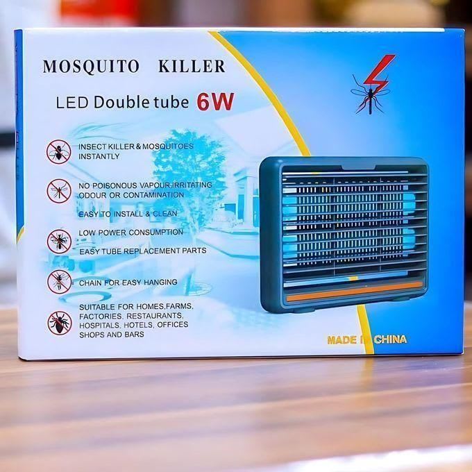 Lampe Anti-Moustiques Électrique UV Double Tube 6W