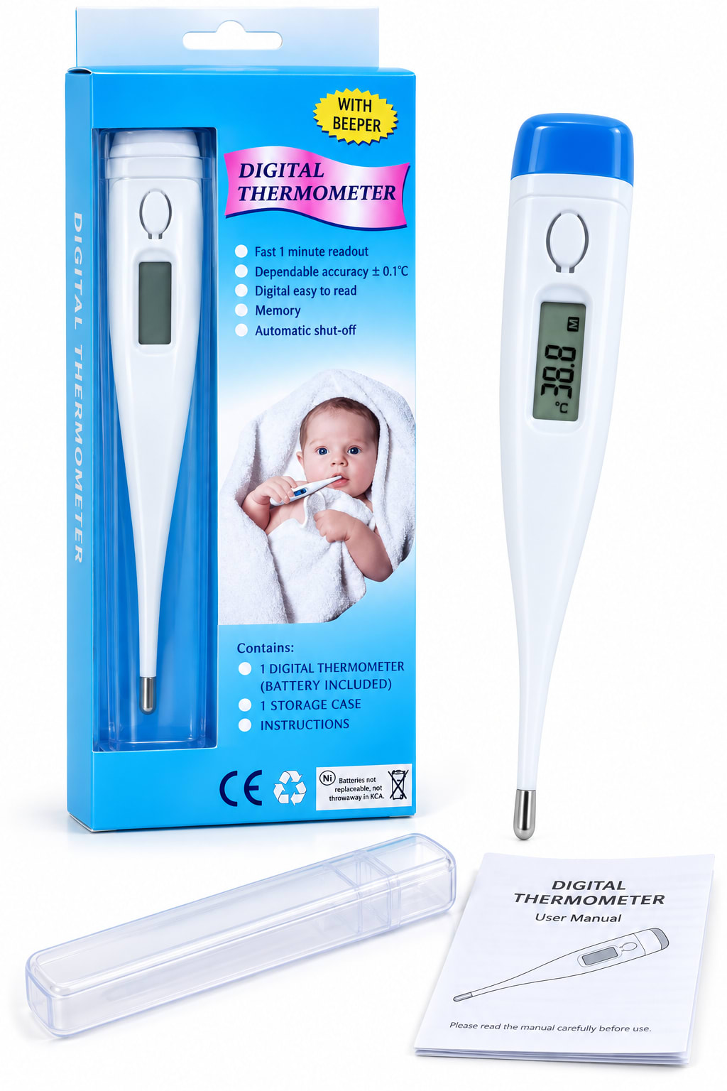 Thermomètre Électronique Digital avec Écran LCD