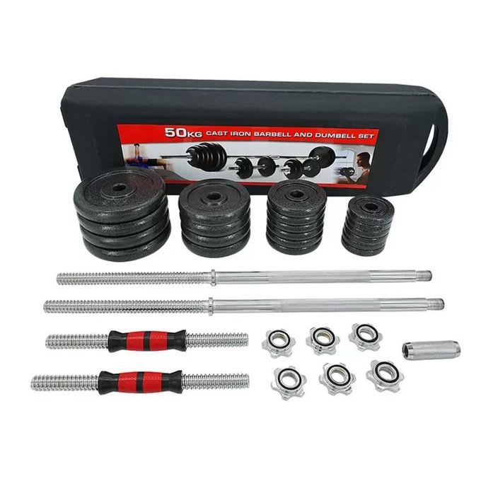 Ensemble d’Haltères et Barre Réglables BURAKH – 50 kg