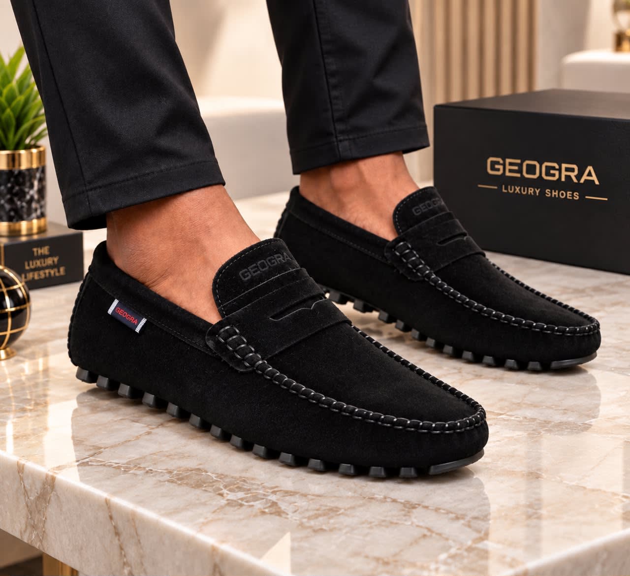 Mocassins Homme GEOGRA à Semelle Crantée