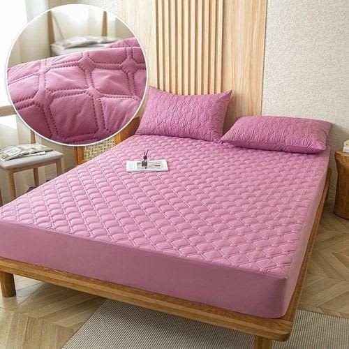 Protège-matelas imperméable matelassé 2 places – Rose