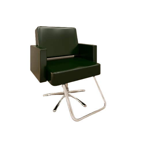 green armback chair
