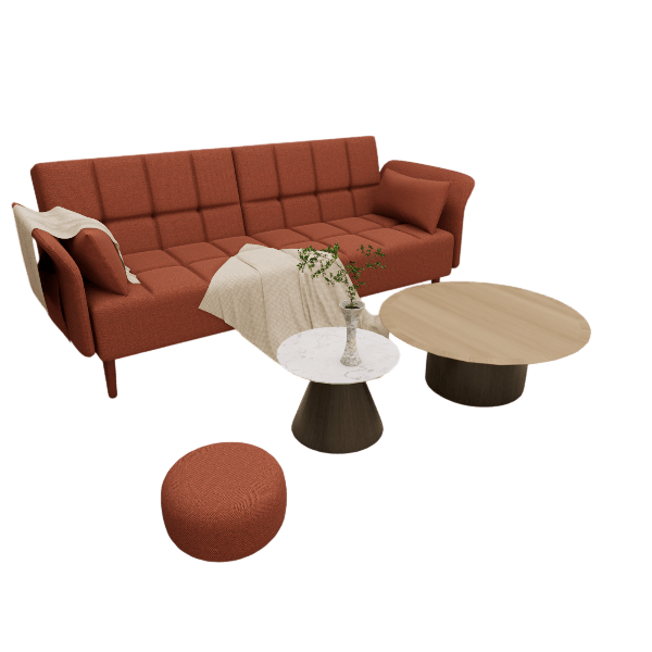 Futon Sofa Bed Faux Leather