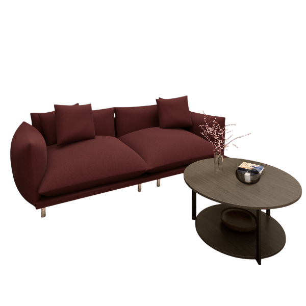 Arnya Upholstered Sofa with Round Arms