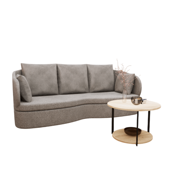 Curved Sofa Modern Luxury Plush Chenille Extra Deep Sea