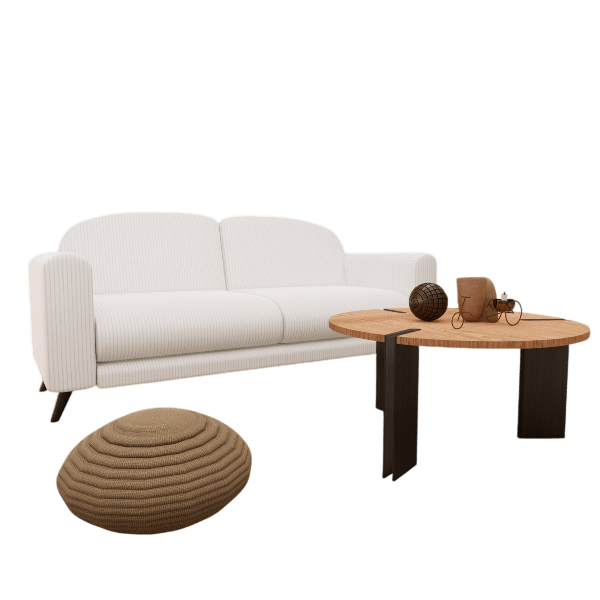 MINIMORE  2Seater Round Arm Mid-century Sofa