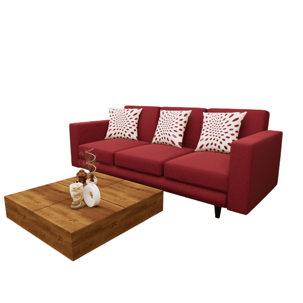 Modern Linen  Seater Sofa with Deep Seat Dark Gray