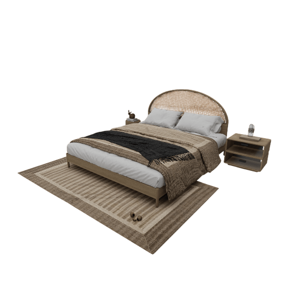 Rattan Arc Bedroom Retreat